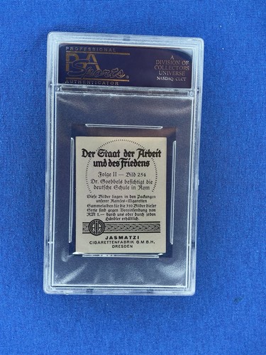 1934 Staat Der Arbeit Und Des Friedens Jasmatzi #254 PSA 6** POP 1** - Afbeelding 2 van 2