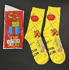 The Grinch Meal Yellow Socks Pair McDonald's NEW