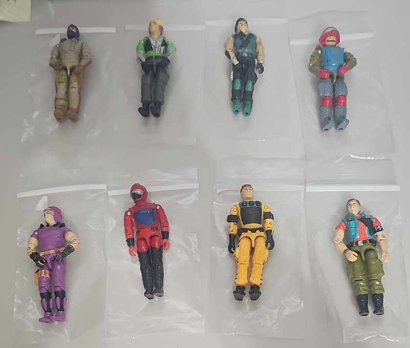 Gi Joe Mixed Lot of 8 Loose 1980's Action Figures Without Packaging lot #13