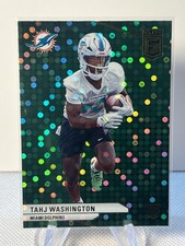 2024 Donruss Elite Tahj Washington Green Disco Rookie #148 Miami Dolphins