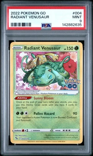 2022 POKEMON GO #004 RADIANT VENUSAUR PSA 9