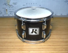 Vintage Rogers Big R 12" x 8” Black Tom Drum Excellent professional line USA