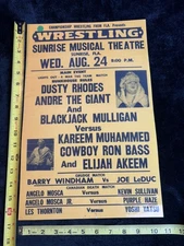 Replica Wrestling Event Poster CWA Andre The Giant Dusty Rhodes 11x16 Florida