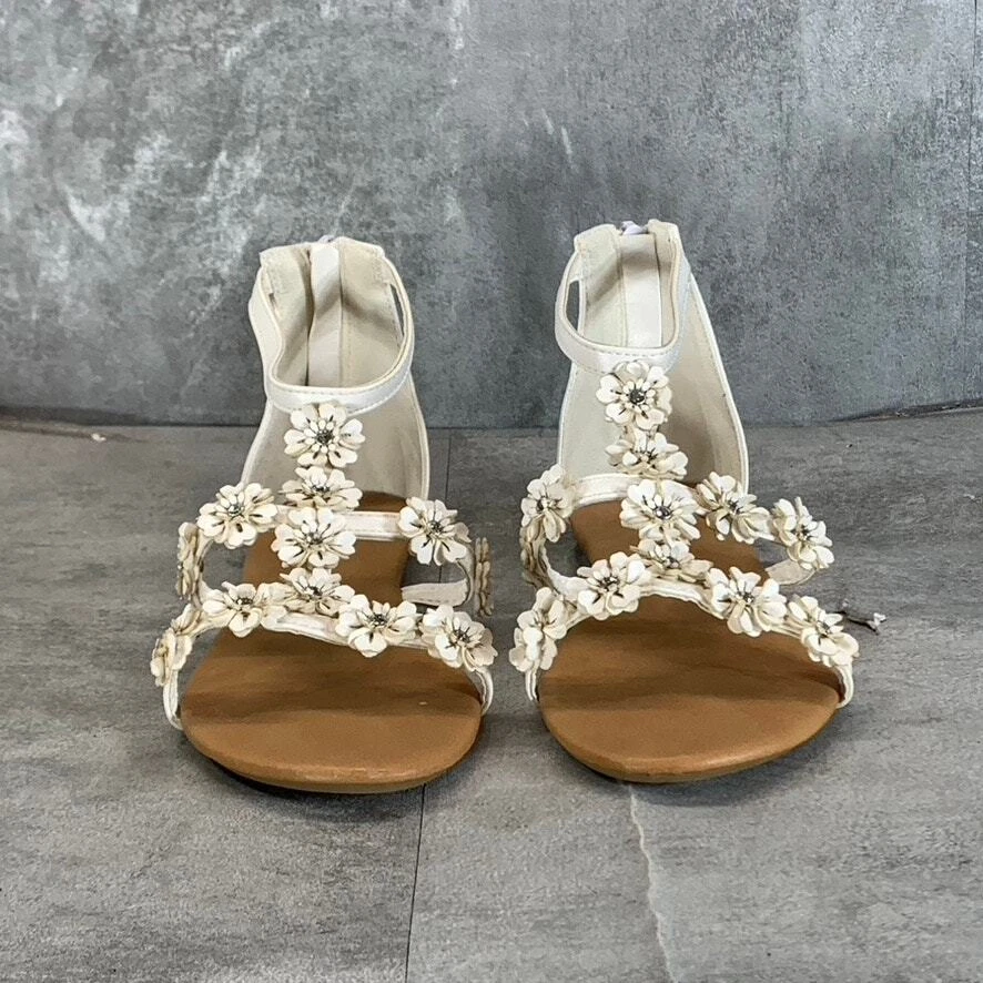 ESPRIT девочки белый Darcy-G цветочный с ремешками назад молнии плоский сандалии размер 3 - Изображение 3 из 4