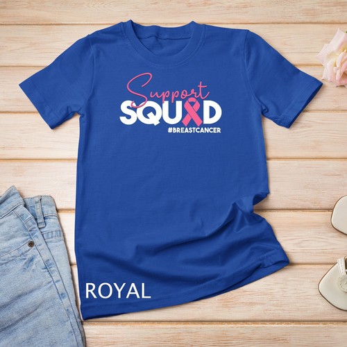 Camiseta unisex para cuidadores de cuidadores escuadrón de apoyo al cáncer de mama cinta rosa - Imagen 12 de 15