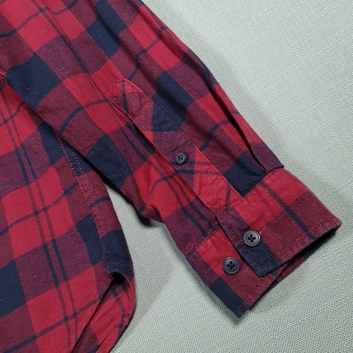 JACK & JONES Check Shirt Mens Medium Red Blue Originals Button Down Long Sleeve - Picture 18 of 20