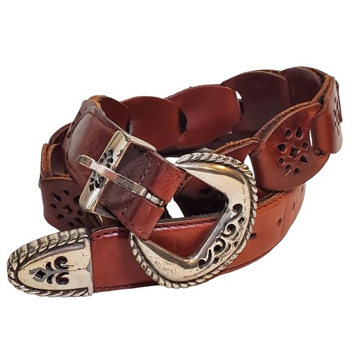 Brighton womens leather belt M medium 30” brown black adjustable western rodeo BRIGHTON Belt Women main image 3