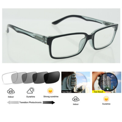 Women Light-Darkening Rectangle Transition Photochromic Reading Glass +1.0~+4.0