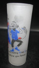 Vintage Tall Frosted Tumbler Mr. Adam & Miss Eve 6.75" Tall Redneck Hillbilly — photo 3