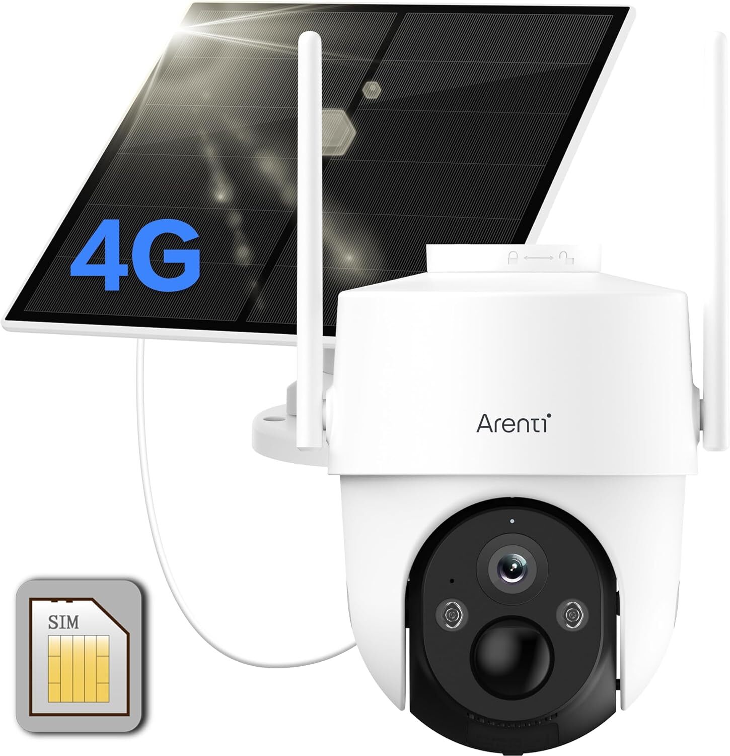 Solar-Powered 4G LTE Security Camera with 360° Live View and Motion Detection, No WiFi Needed-image