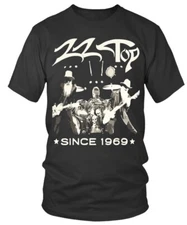 ZZ Top On Stage Est 1969 Vintage Rock Band Music T-Shirt S - 5XL Multicolor