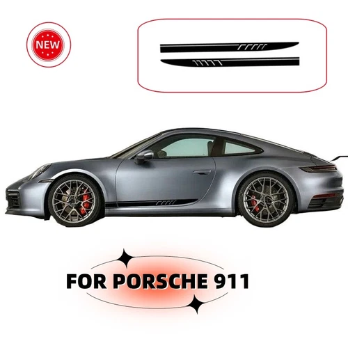 For Porsche 911 Graphic Vinyl Decal Films Side Rally Bar Door Stripe Car Sticker - Picture 2 of 8