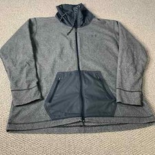 Under Armour Mens Jacket Size Large Gray ColdGear Long Sleeves Full Zip Pockets