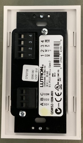 NEW Lutron QSWS2-1BN-WH 1 button lighting control - Picture 2 of 3