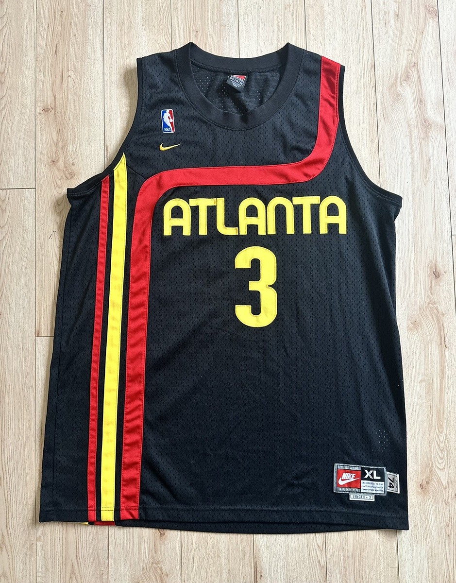 Nike NBA Shareef Abdur-Rahim #3 Atlanta Hawks Black Jersey Size XL