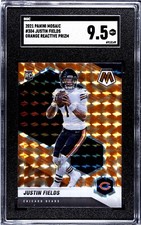 2021 Mosaic Rookies Reactive Orange Prizm Justin Fields SGC 9.5 Mint+ Rookie RC
