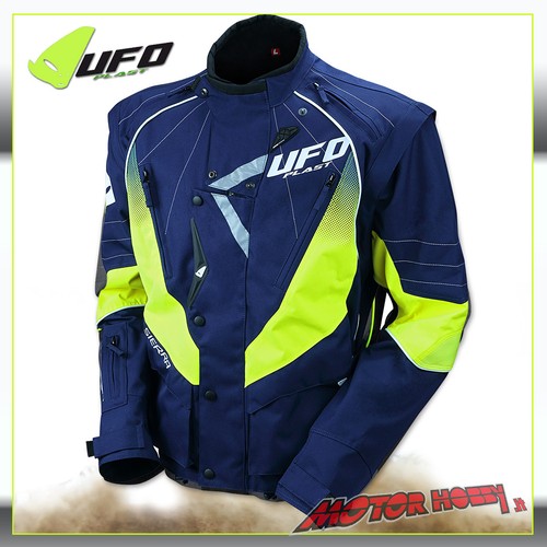 GIACCA OFF ROAD ENDURO QUAD UFO ENDURO JACKET BLU GIALLO FLUO TAGLIA XXL |  eBay