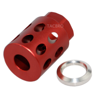 Aluminum 1/2x28 TPI Compensator Muzzle Brake For 9mm-Color Var
