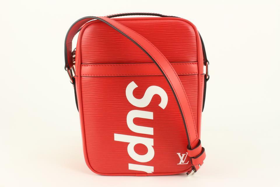 red lv supreme bag