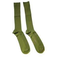 DOLCE & GABBANA Socks Green Cotton Logo Over The Calf Accessory s. Tag L 120usd
