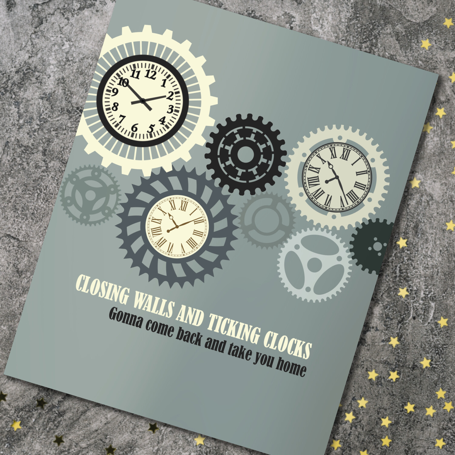 Clocks by Coldplay Song Lyric Rock Music Art Print Modern Abstract Poster Decor