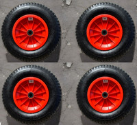 4X Kova® Schubkarrenrad,Luftrad,Rad,Schubkarre Ersatzrad BOLLERWAGEN,4.80/4.00-8
