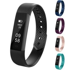 Smart Fitness Tracker Bracelet - Wristband Pedometer Compatible with Smartphones