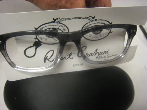 Men's Robert Graham Eyeglass Frame PEDRO in Black 54-18-145-37v W/G-BEENE Case