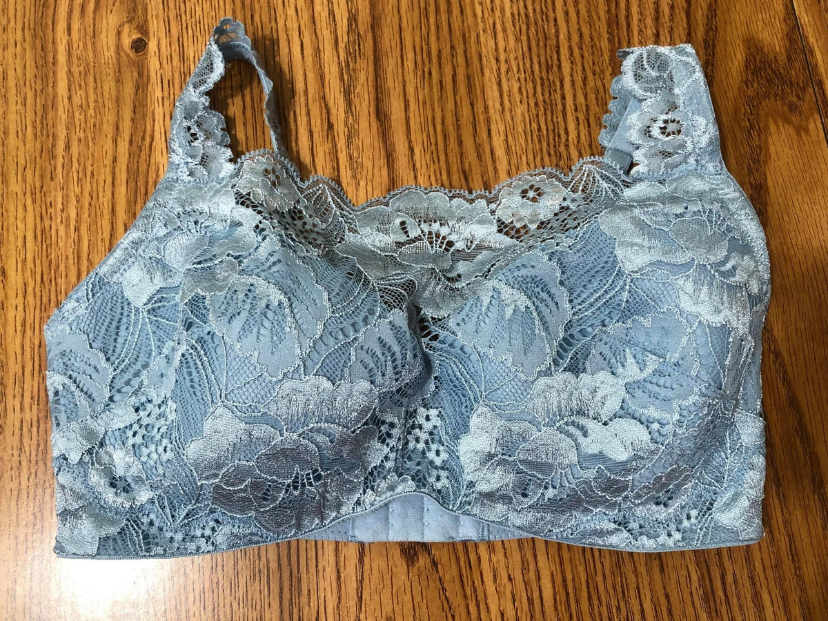 NWOT SOMA 32D Light Blue Oh My Gorgeous Lace Cami Bra Padded