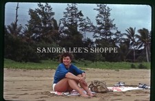1983 Slide Woman Relaxing Beach In Kauai Hawaii #7005