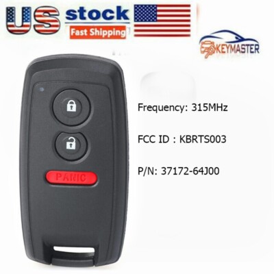 Remote Key Fob for Suzuki Grand Vitara SX4 2007-11 KBRTS003 37172-64J00 3Button