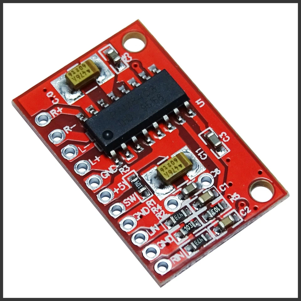 MMTRADE PAM8403 Digital Amplifier Board Dual Channel 2x3W 5V/1A Stereo USB Power