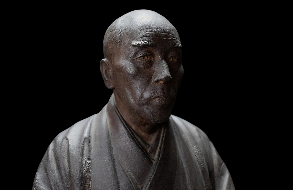 Japanese Antique a Man Bronze Statue 13