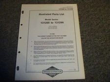 Briggs & Stratton Model Series 131200-131299 Engine Illustrated Parts List xz