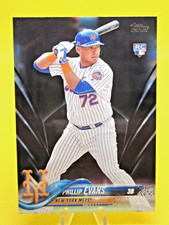 2018 TOPPS SERIES 2 #517 PHILLIP EVANS BLACK PARALLEL NEW YORK METS ROOKIE 46/67