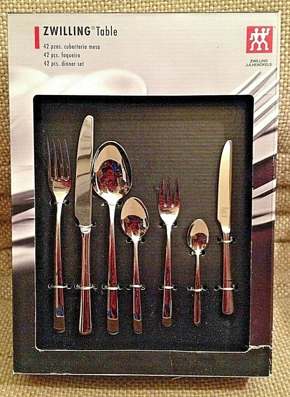 Coffret couverts de table Zwilling, ménagère 42 pièces inox pour cadeau