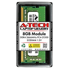 A-Tech 8GB DDR4 2666 PC4-21300 Laptop SODIMM 260-Pin Notebook Memory RAM 1x 8G
