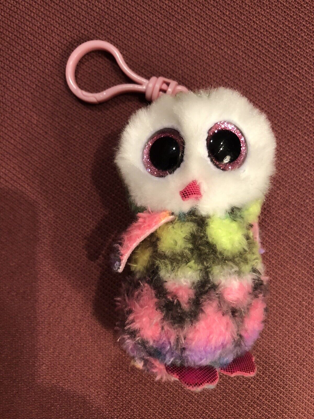 X3 Ty Beanie Boos 3/" Owen The Owl Key Clip Chain RINF Plush Stuffed Animaltoynwt for sale online