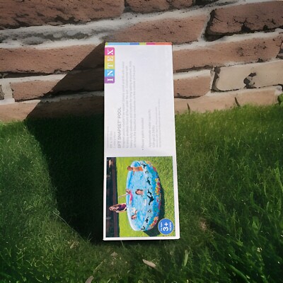Intex 8ft x 18in SnapSet Kiddie 8 x 8 Foot Instant Swimming Pool Deep Sea Blue