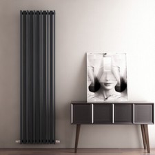 Radiatore Carisa Barkod verticale di design antracite