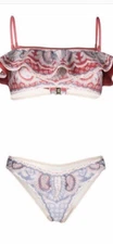 New Women's Zimmermann Vitali Beautiful Paisley Bikini Bottom Lilac 1