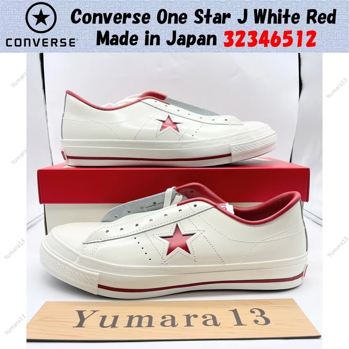 Converse One Star J Made in Japan - White Red for Sale