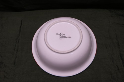 Large Snowman Bowl Red by Studio Nova Festive Frosty Christmas 8 1/2 " - Picture 3 of 4