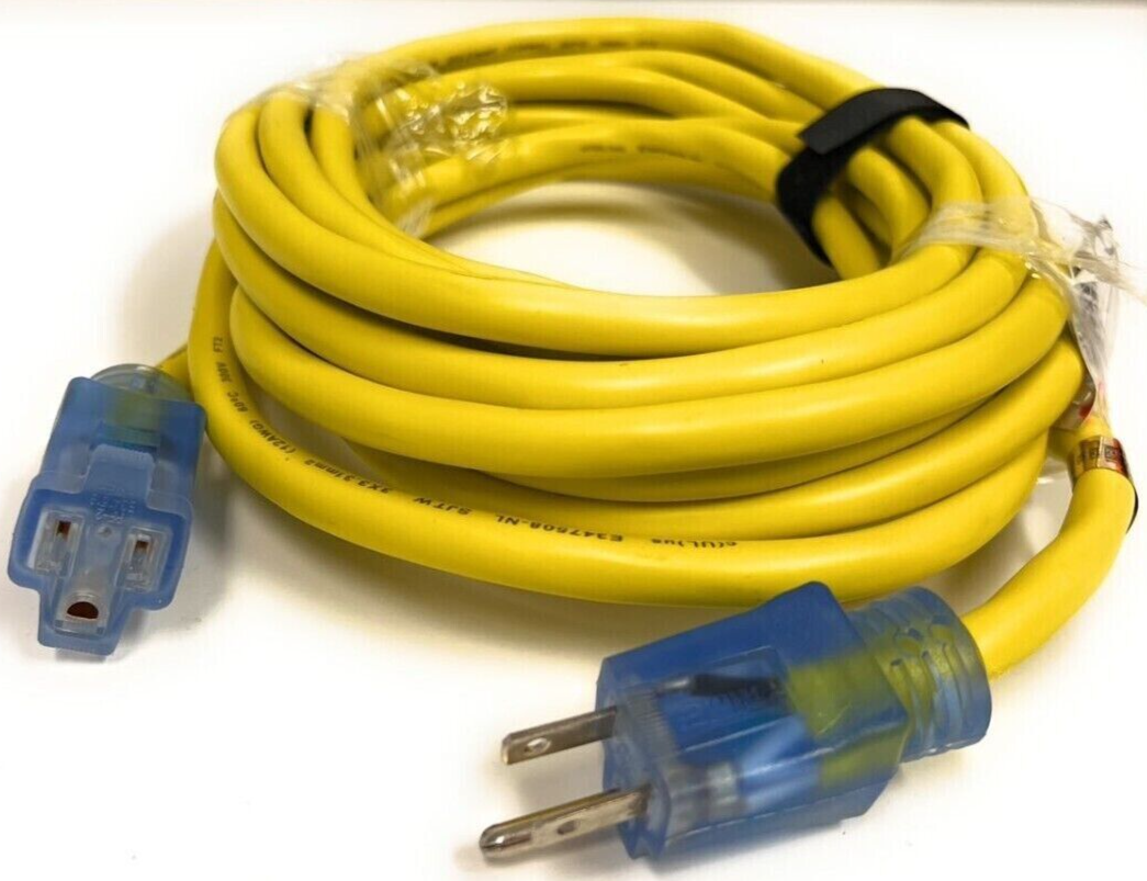 Prime 25 ft Wire & Cable Heavy Duty Extension Cords 12/3 SJTW 15A Prime 25 ft Wire & Cable Heavy Duty Extension Cords 12/3 SJTW 15A