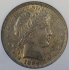1894 Barber Half Dollar 50c ANACS Certified AU50 Old Small Holder
