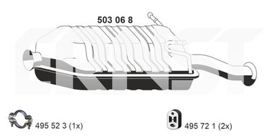 ERNST Endschalldämpfer Nachschalldämpfer 503068 für CITROËN XSARA PICASSO N68