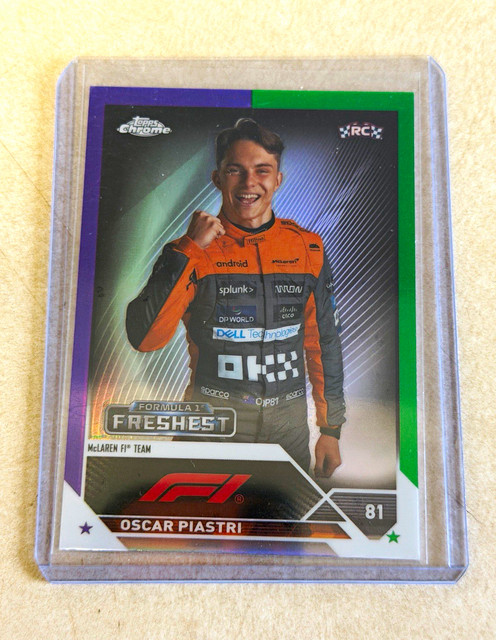 Topps Chrome F1 Oscar Piastri Freshest #81 Rookie McLaren F1 Team