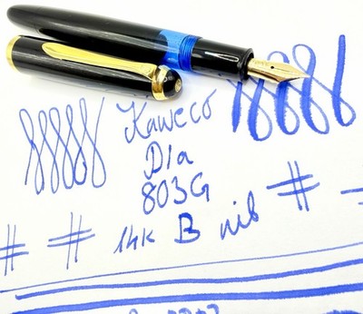 Rare KAWECO DIA 803G Fountain Pen- 14k B- Restored- Piston- Germany- Montblanc