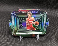 2020-21 Obsidian Trae Young ECLIPSE /25 ELECTRIC ETCH GREEN PRIZM Die-Cut SSP 23