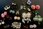 Estate Retro Clip On Earring Lot — photo 1